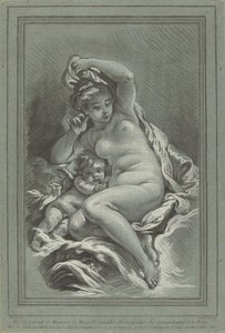 Wenus i Kupidyn na delfinie, 1767. Twórcy: Louis Marin Bonnet, Juste-François Boucher. autorstwa Louis Marin Bonnet, Juste François Boucher