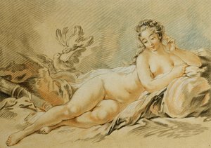 Odpoczywająca Wenus, według Francois Bouchera; Reszta Wenus, według Francois Bouchera, 1774 autorstwa Louis Marin Bonnet
