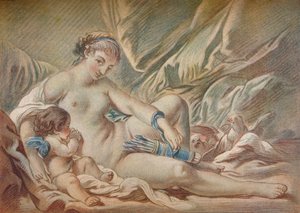 Wenus i Kupidyn, XVIII wiek, 1919 autorstwa Louis Marin Bonnet