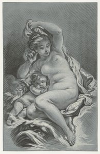 Wenus w Kupido Wenus i Kupidyn na delfinie autorstwa Louis Marin Bonnet