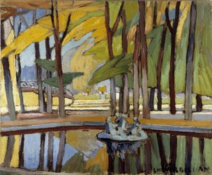 Basen w parku wersalskim Obraz Louisa Mathieu Verdilhana (1875-1928) XX w. Obowiązkowa wzmianka: Kolekcja fundacji dotyczy Prowansji, Marsylii