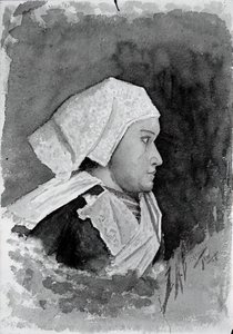 Wieśniczka Bretania, 1884. autorstwa Louis Michel Eilshemius