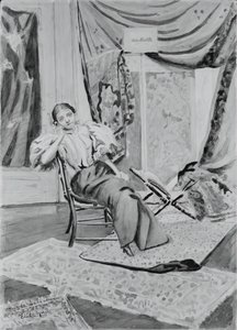 Dziewczyna na krześle, ok. 1891. autorstwa Louis Michel Eilshemius