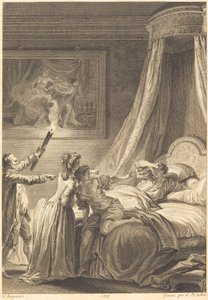 Le gascon puni autorstwa Louis Michel Halbou and Antoine Jean Duclos after Jean Honoré Fragonard