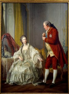 Portret markiza i markiza Marigny. Abel-Francois Poisson de Vandieres, markiz de Marigny, dyrektor budynków królewskich (1727-1781) i jego żona Julie Filleul (1751-1822), córka Ludwika XV. Obraz Louis Michel Van Loo (1707-1771)