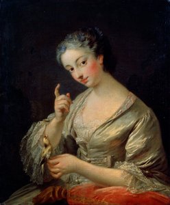 Dama z ptakiem, XVIII wiek.