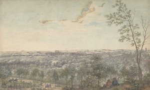 Wersal widziany z południowego zachodu, 1779. autorstwa Louis Nicolas de Lespinasse
