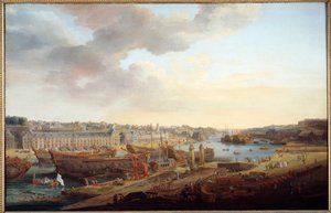 Stocznia: „Port Brześć” Obraz Louis Nicolas van Blarenberghe (1716-1794) 1774 Nd. 1,25x1,93 m Brześć, Musee des Beaux Arts