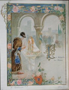 Św. Rozalina z Villeneuve (1267-1329) ok. 1900 (kolor lito) autorstwa Louis Ollier