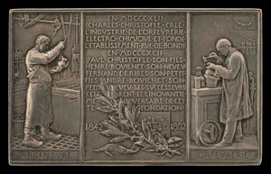 Pięćdziesiąta rocznica powstania firmy Christofle, 1842-1892 [rewers]