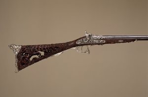 Dwulufowa strzelba perkusyjna, francuska, Paryż, dat. 1854 autorstwa Louis Perrin
