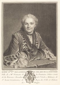 Marie Gallise de la Fontaine autorstwa Louis Petit after Maurice Quentin de La Tour