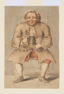 Siedzący mężczyzna z kuflem autorstwa Louis Philippe Boitard