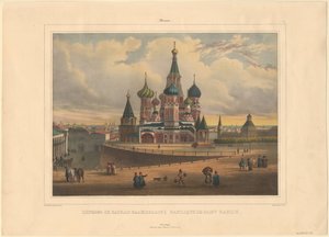 Katedra Bazylego w Moskwie, 1845 autorstwa Louis Pierre Alphonse Bichebois