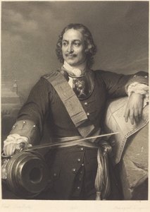 Piotr Wielki z Rosji autorstwa Louis Pierre Henriquel after Paul Delaroche