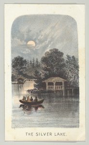 Srebrne jezioro z serii Widoki w Central Parku, Nowy Jork, część 2, 1864. autorstwa Louis Prang