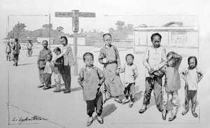 Transsyberyjski dworzec kolejowy w Chinach. 1913.