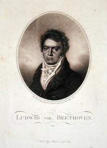 Ludwig van Beethoven (1770-1827) ryty przez Blasius Hofel (1792-1963) 1814 (mezzotinta) autorstwa Louis Rene (after) Letronne