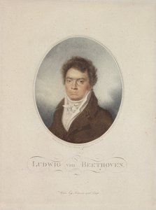 Ludwig van Beethoven (1770-1827) ryty przez Blasius Hotel (1792-1863) 1814 (mezzotinta) autorstwa Louis Rene Letronne