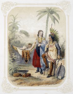 Rodzina w Oceanii - w „Albumie Młodego Podróżnika”, ilustracja Louis Lassalle
