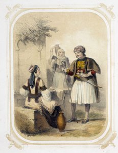Mieszkańcy Grecji - w „Albumie młodego podróżnika””, ilustruje Louis Lassalle