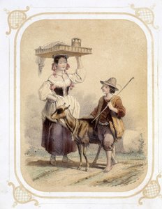 Owczarek włoski i chłopski - w „Albumie młodego podróżnika”, ilustracja Louis Lassalle