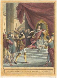 Król, Latawiec i Łowca autorstwa Louis Simon Lempereur after Jean Baptiste Oudry