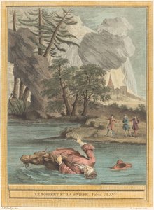 Le torrent et la riviere (Potok i rzeka) autorstwa Louis Simon Lempereur after Jean Baptiste Oudry