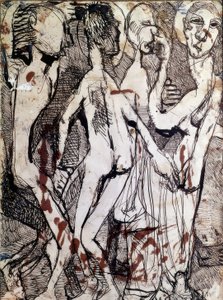 Kompozycja z figurami autorstwa Louis Soutter