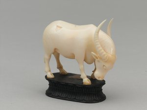 Czarny biskup, figura szachowa, Indie, 1820 ok autorstwa Louis Thomas Bardel