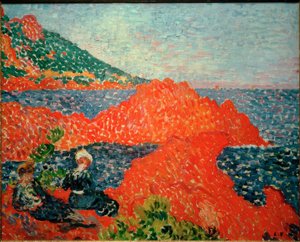Le Roches rouges w Agay autorstwa Louis Valtat