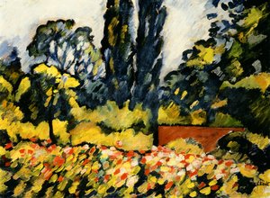 Ogród kwiatowy w Choisel, ok. 1931 r. (olej na płótnie) autorstwa Louis Valtat