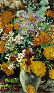 Wazon kwiatów; Vase de Fleurs, ok. 1930 r. (olej na płótnie) autorstwa Louis Valtat
