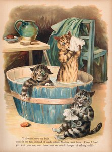 Koty Louisa Waina (chromolitho) autorstwa Louis Wain