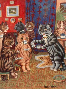 Przyjmowanie herbaty autorstwa Louis Wain
