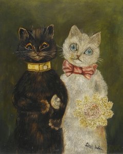 Panna Młoda i Pan Młody autorstwa Louis Wain
