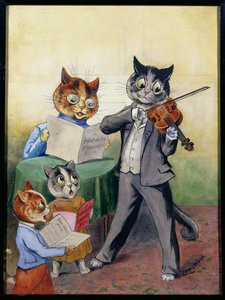 Rodzina Mewsical (sic!) autorstwa Louis Wain