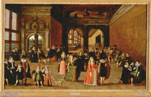 Bal za panowania króla Henryka IV ... (obraz na płótnie) autorstwa Louis de Caullery