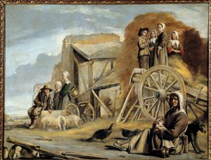 Wóz, czyli zwrot siana Obraz Louisa Le Naina (1593-1648) autorstwa Louis le Nain