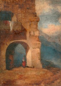 Włoski chłop w kamiennym sklepieniu, 1880-1900.