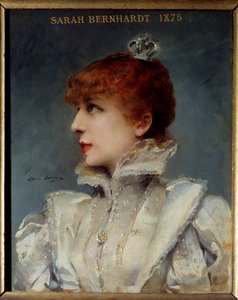 Portret Henriette Rosine Bernard dit Sarah Bernhardt (1844-1923) z Towarzystwa Komedii Francuskiej. Obraz Louise Abbema (1858-1927) autorstwa Louise Abbéma