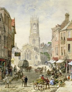 All Saints Pavement, York (akwarela i bodycolor na papierze)