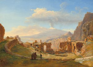 Teatr rzymski w Taorminie, 1828.