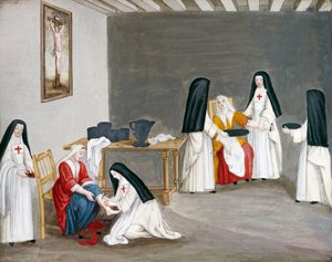 Opactwo Port-Royal des Champs, siostry opiekujące się chorymi, Louise-Magdeleine Hortemels (1688-1767), Francja