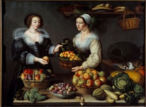 Kupiec owocowo-warzywny Obraz Louise Moillon (1610-1696) 1630 nd. 1,20x1,65m