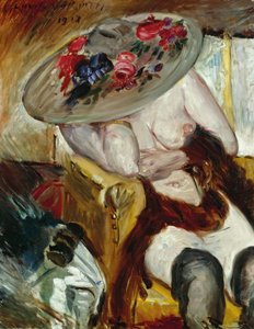 Włoszka na żółtym krześle - Włoszka na żółtym krześle, autorstwa Corinth, Lovis (1858-1925). olej na płótnie autorstwa Lovis Corinth