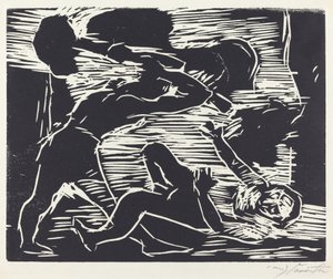 Bratobójstwo (Kain i Abel) autorstwa Lovis Corinth