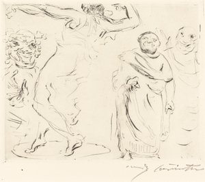 Gastmahl z Trimalchio: pl. XI Bankiet Trimalchio: pl. XI, 1919. autorstwa Lovis Corinth