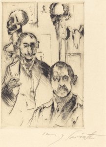 Portret podwójny ze szkieletem autorstwa Lovis Corinth