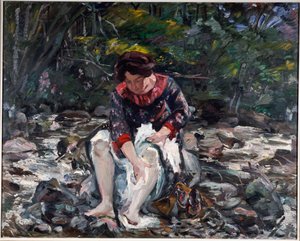 Dziewczyna w potoku, 1913 autorstwa Lovis Corinth